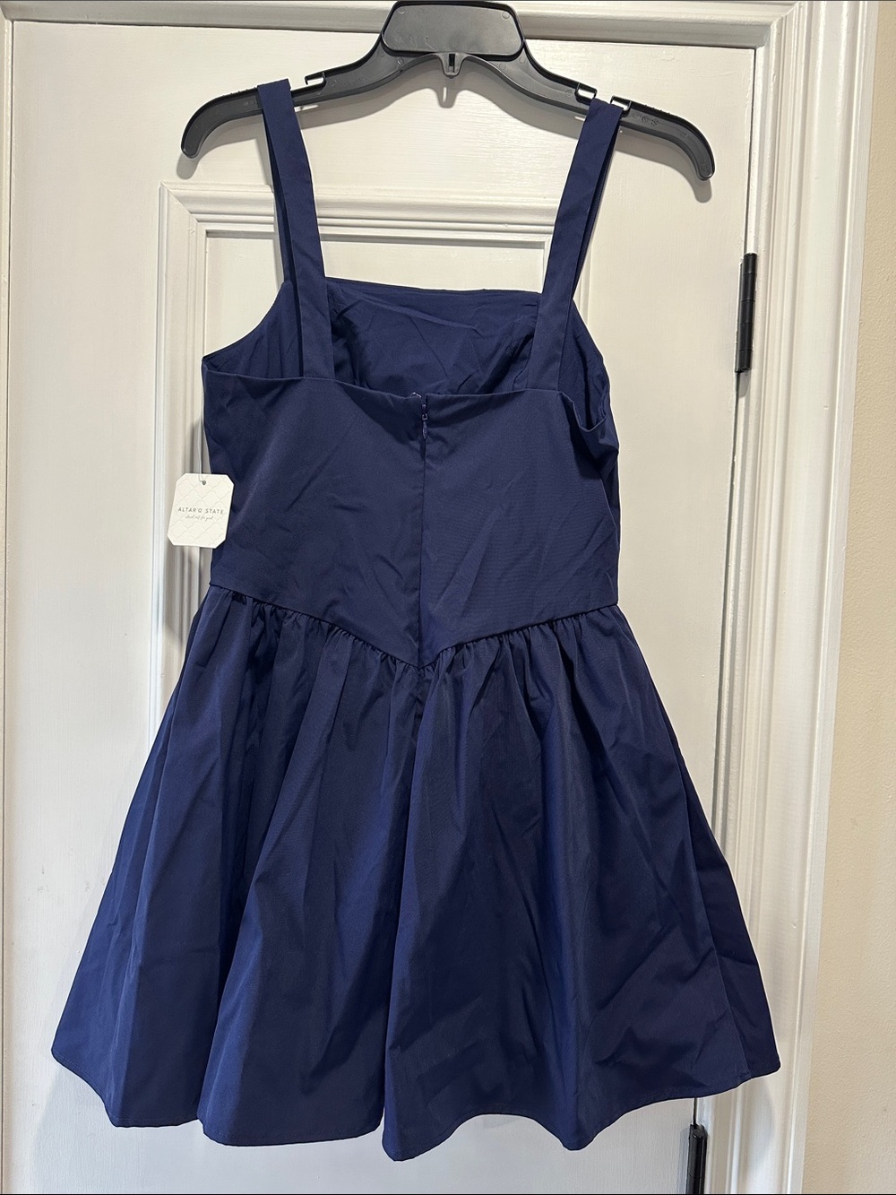 Altar'd State Navy Square-Neck Mini Dress, Size small